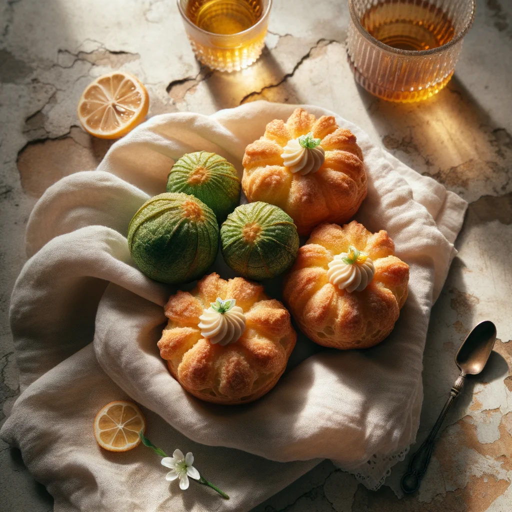 Jasmine and Yuzu Choux Craquelin
