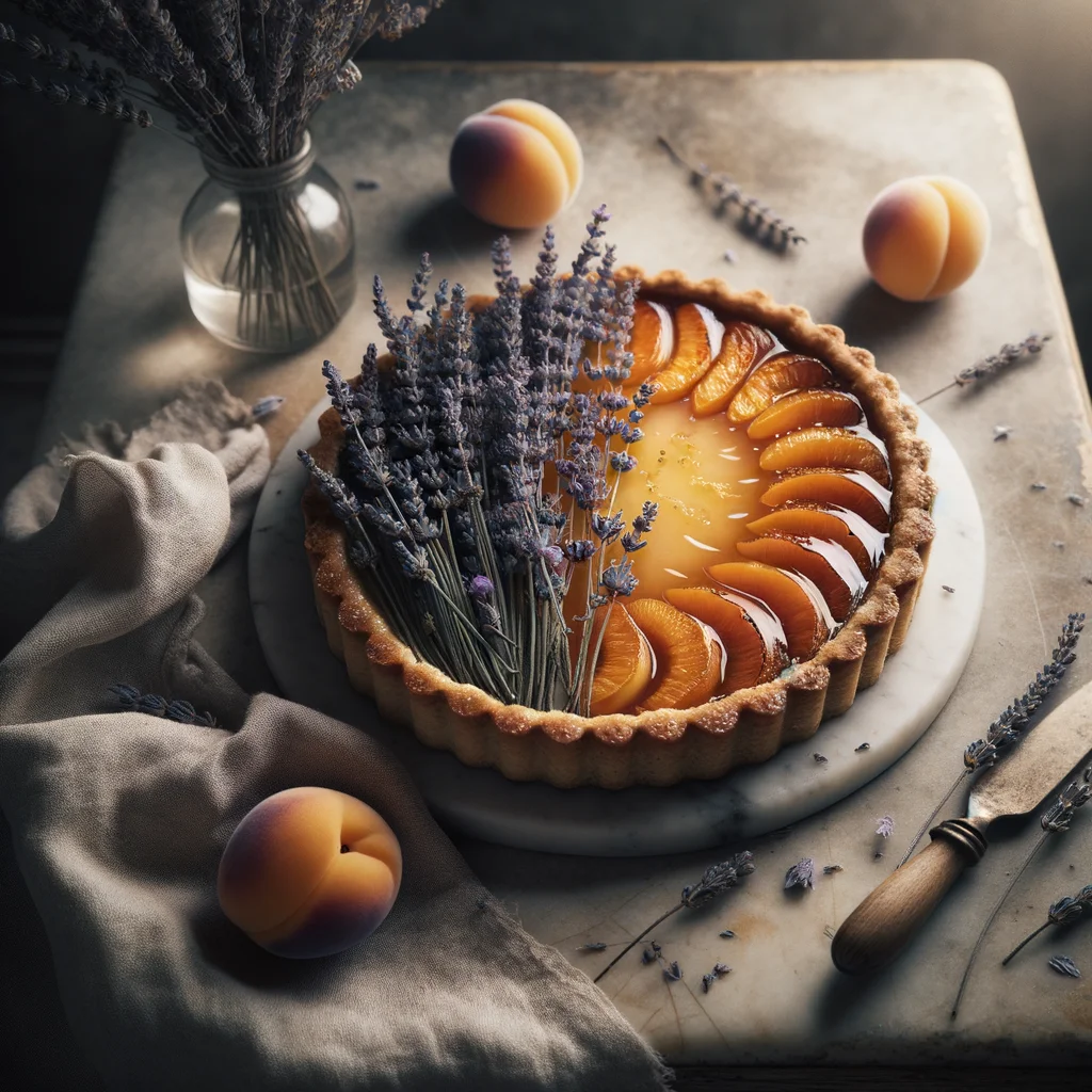 Lavender and Apricot Tart