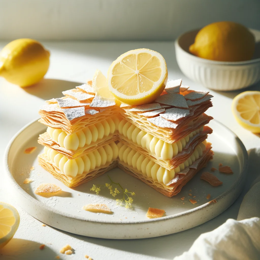 Lemon and Elderflower Mille-Feuille