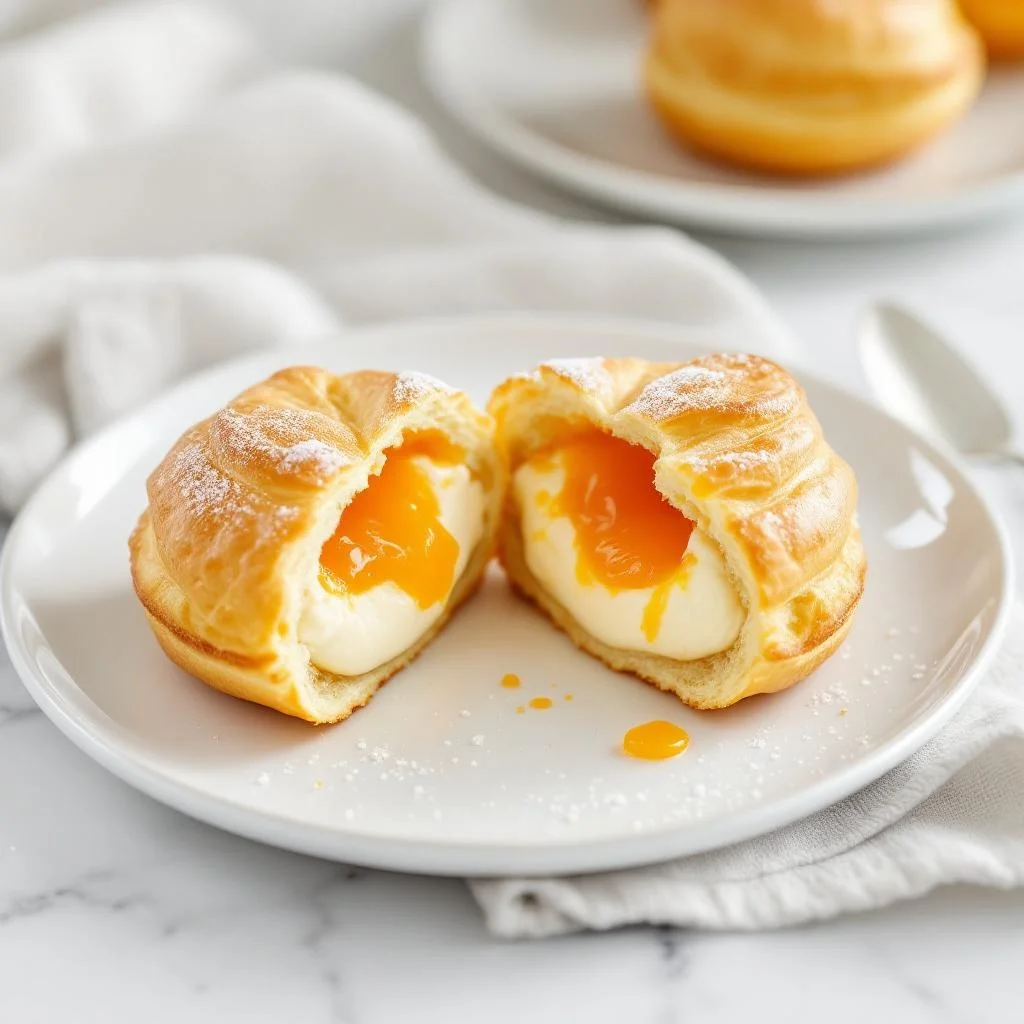 Apricot and Cardamom Choux Craquelin