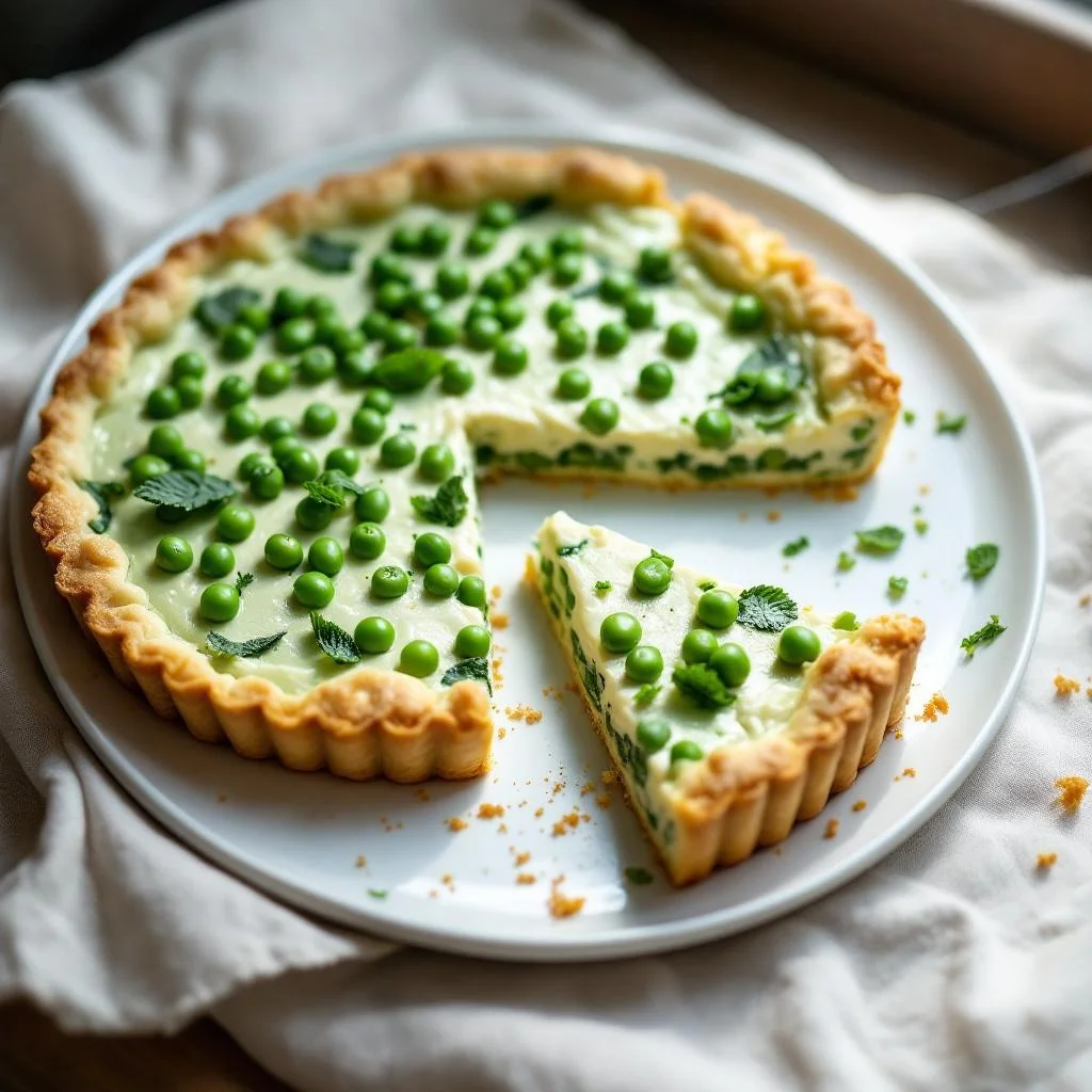 Pea, Mint, and Ricotta Tart